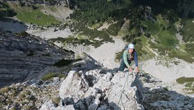 Gratrippe in der 8ten Seillänge - Silenzio Scheffauer Nordwand