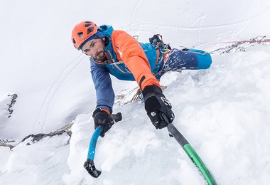 Mit dem K.ice.R in der Kerze im Pinnistal; Foto: Peter Manhartsberger