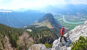 Auf dem Grat im Bereich der kurzen Schlüsselstelle