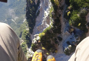 Der Scarpa Ribelle HD mach auch eine gute Figur beim Paragleiten, kein Umknicken bei Landung bzw. beim Weg zum Startplatz