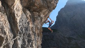 Tolles Bild direkt an der E-Stelle, Lünersee Übungs-Klettersteig - Alpin live.