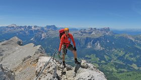 Die letzten Meter auf dem Zehner-Klettersteig