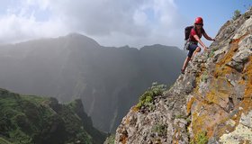 Die zweite Gratstelle im Mittelteil - Roque de Taborno (Matterhorn von Teneriffa)