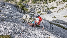 Die schweren Passagen sind kurz der Sternschnuppe (Sternschnuppe Reiteralpe; Foto: Johannes Reiter).