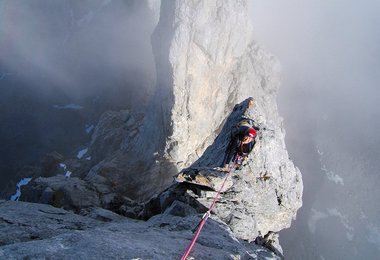 Am Köpftörlgrat, eine der besten Kaiser-Grat-Routen