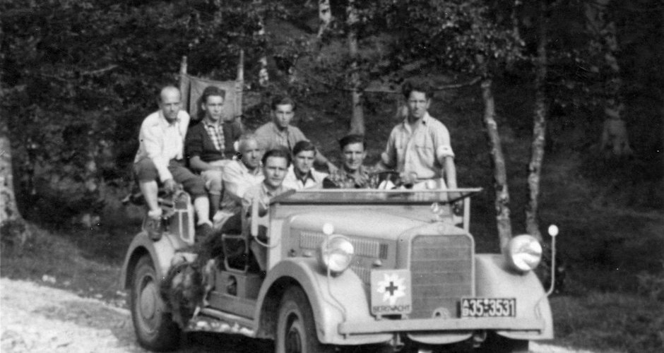 Altes Einsatzfahrzeug; Foto: Bergwacht Mittenwald