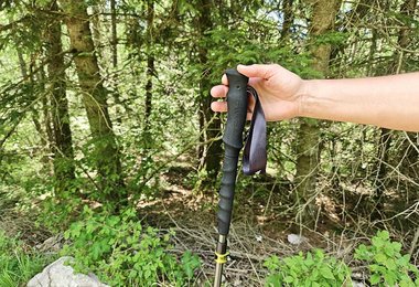 Der wirklich gut gemachte Griff des Laser ADJ Stockes von Camp