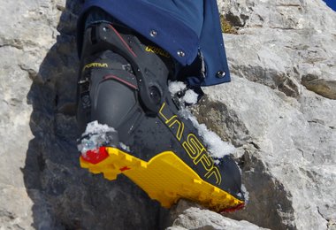 Die FriXion® Wave Alpine™ Sohle am Fels - Test La Sportiva Kilo