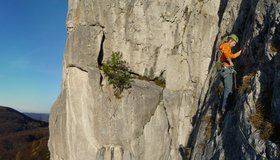 2. Seillänge Vegetariersteig