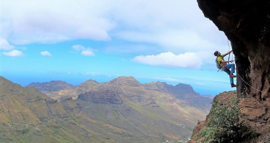 Klettersteiggehen auf Gran Canaria, hier FERRATA AMOR COCODRILO