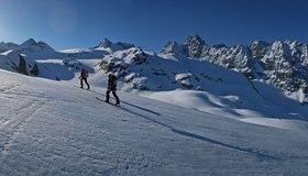 Auf dem Weg zur Rote Furka - Silverttadurchquerung Skitour