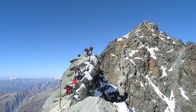 Auf dem Grat vor dem Kleinglockner