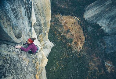 Babsi Zangerl in Freerider (7c+) am El Capitan; Foto: Miya Tsudome