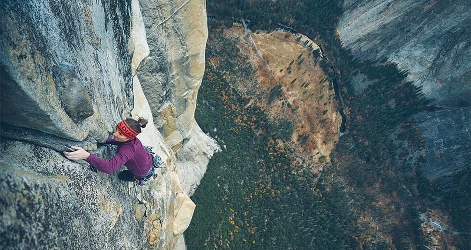 Babsi Zangerl in Freerider (7c+) am El Capitan; Foto: Miya Tsudome