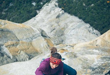 Babsi Zangerl in Freerider (7c+) am El Capitan; Foto: Miya Tsudome