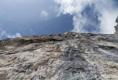 Guido in der 4. Seillänge (c) Max Berger/Petzl Austria