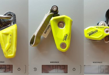 Der Gewichtsvergleich Ohm-Ohm II und Ohmega. Anm.: Das finale Ohmega wird 190 g haben.