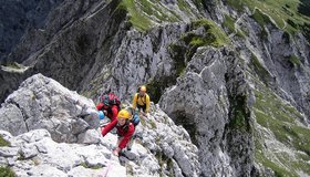 Beim Aufstieg zum Totenköpfl