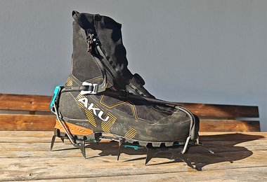Das Camp Peak 12 STL Steigeisen passt perfekt auf unseren technischen Leichtbergschuh!