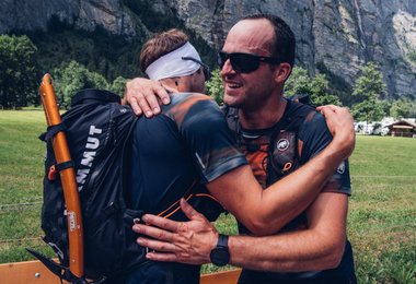 Nicolas Hojac und Adrian Zurbrügg im "Ziel" © Mammut Sportsgroup AG, Carlos Blachchard