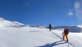 Beim Aufstieg zum Tuxer-Joch-Haus.