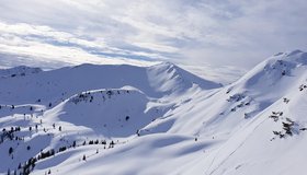 Plientensattel  und in Bildmitte der Hintergullingspitz mit seinem Nordhang