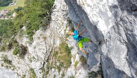 Via Ferrata de Thônes -  La Roche à l'Agathe -  Le surplomb d'Ermite (E/F)