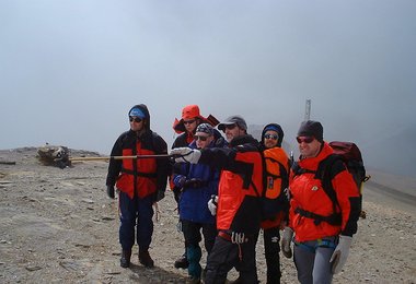 Eine in diesem Fall geführte Gruppe beim Bergwandern