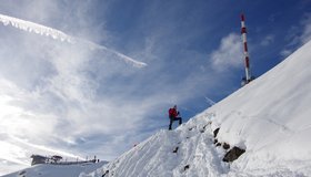 Bei der Querung der Hofer-Schneid.