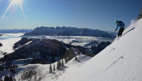 Bei der Abfahrt zur Priener Hütte