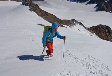 Der Beginn des Ostgrates - Aufstieg zur Wildspitze.