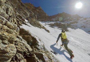 Cazzanelli am Zmutt-Grat während der Besteigung aller vier Matterhorn Grate © Andy Steindl