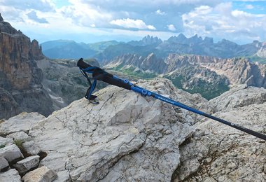 Unterwegs mit den Black Diamond Distance Carbon FLZ Stöcken in den Dolomiten