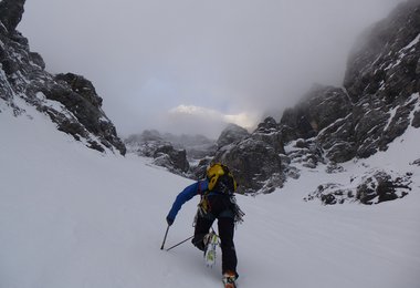 Im unteren, leichteren Teil der Nordwand