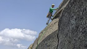 In der Route Hausbergkante / Rauchkofel Nordwand