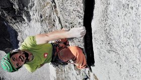 Manuel Gietl in der Route "Lebensstil" Durrer Spitze