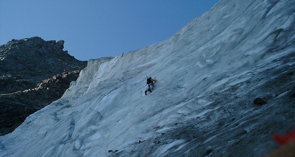 In der Vertainspitpze Nordewand (im August)