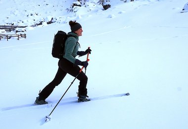 Beim Aufstieg mit der ATK RT 11 Evo 