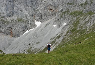 Beim Abstieg von einer Mehrseillängen Tour