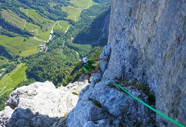 An der Predigtstuhl Nordkantel; Foto: Tom Rabl
