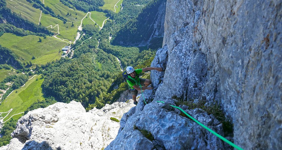 An der Predigtstuhl Nordkantel; Foto: Tom Rabl