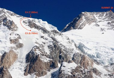 Camp 3, Camp 4 und der Gipfel des Nanga Parbats