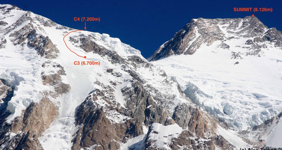 Camp 3, Camp 4 und der Gipfel des Nanga Parbats