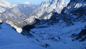 Blick in den obersten Teil der Gofergschütt (der obere Teil des Gofergrabens). 