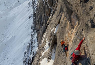 Mich Kemeter in der "Unendlichen Geschichte" (320 m, 8b+) (c)  Stefan Fritsche