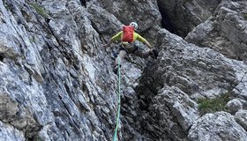 Beginn der schönen Kaminlänge
