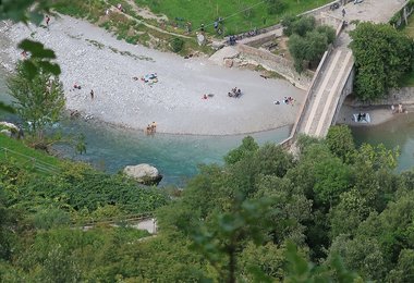 Die römische Brücke in Dro - unweit dieser geschah die Attacke des Bären