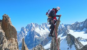 Der Fotopoint an der Aiguille d´Entreves - Überschreitung