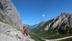 Landschaftlich eindrucksvoll - Route Morgenrot in der Gramai.