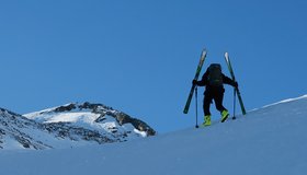 Am Ende der ersten Steilstufe (der Schnee war hart...)